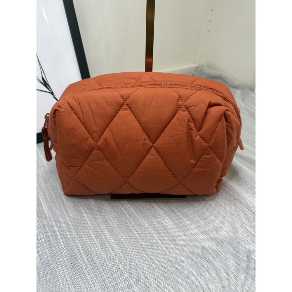 Vera Bradley Women's Featherweight Large Pouch Makeup Bag Pouch Burnt Orange
